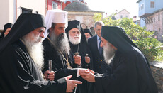 Патриарх Даниил бе посрещнат официално в Карея на Света гора