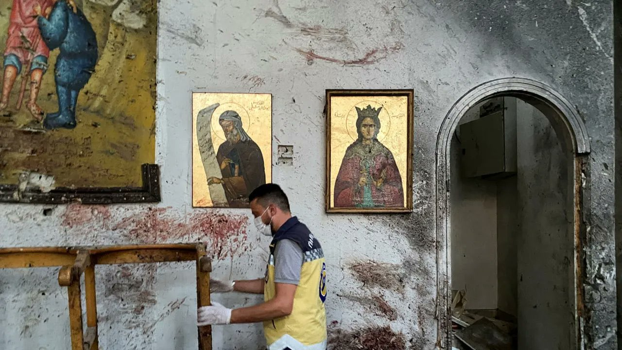 Кървав атентат в църквата „Пророк Илия“ в сирийската столица - снимка 3