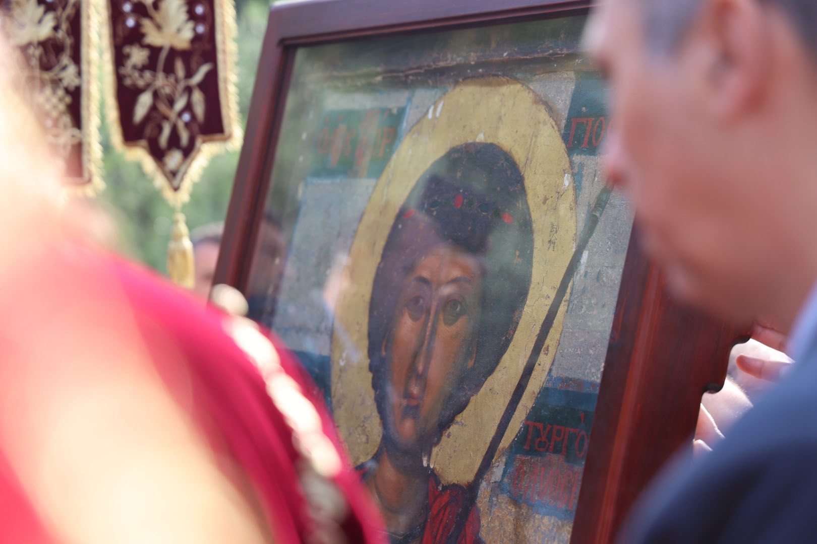 Лития с чудотворната икона на св. Георги Победоносец в Зографския манастир - снимка 5