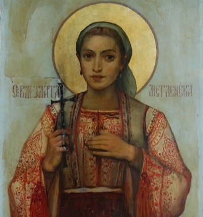 Икона на света Злата, излязла изпод четката на Иван Мърквичка